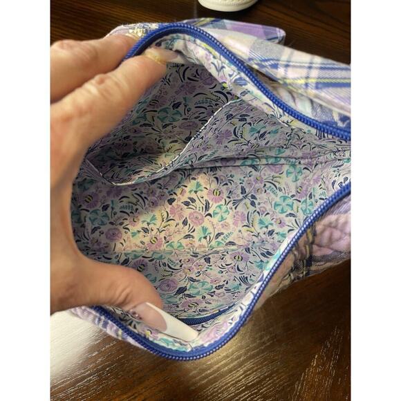 Vera Bradley Boho Crossbody in Amethyst Plaid Purple matching wallet NWT​​ - Picture 4 of 12